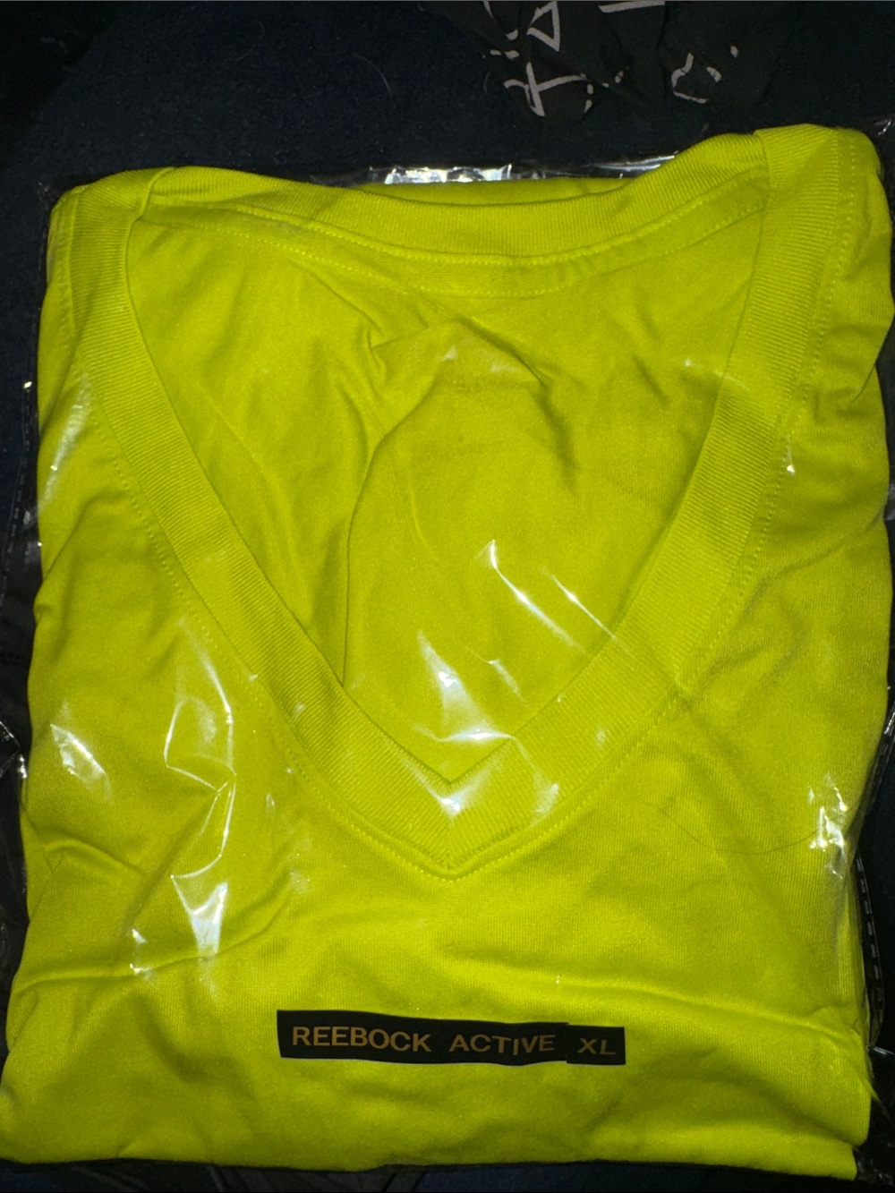 Reebok Women's Neon Yellow V-Neck Active Tee